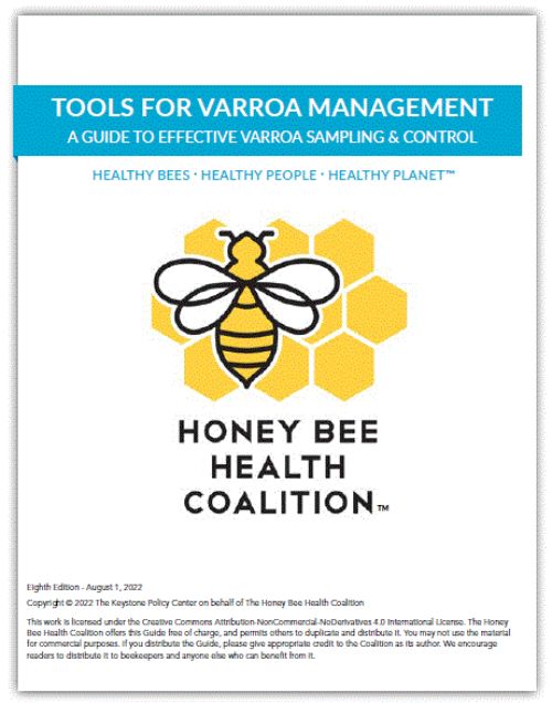 Cover photo of “Tools for Varroa Management” Illustrated by: Honey Bee health Coalition.