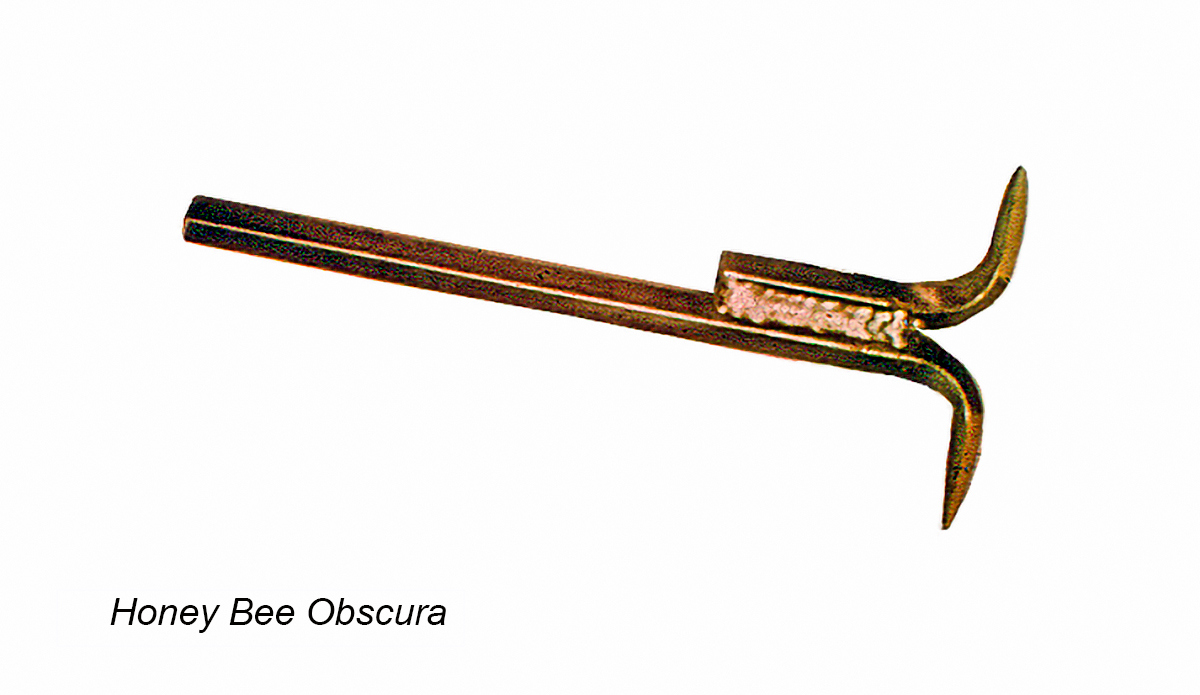 Figure 3. A shop built Propolis and wax scraper made from 5/16” Allen wrenches.