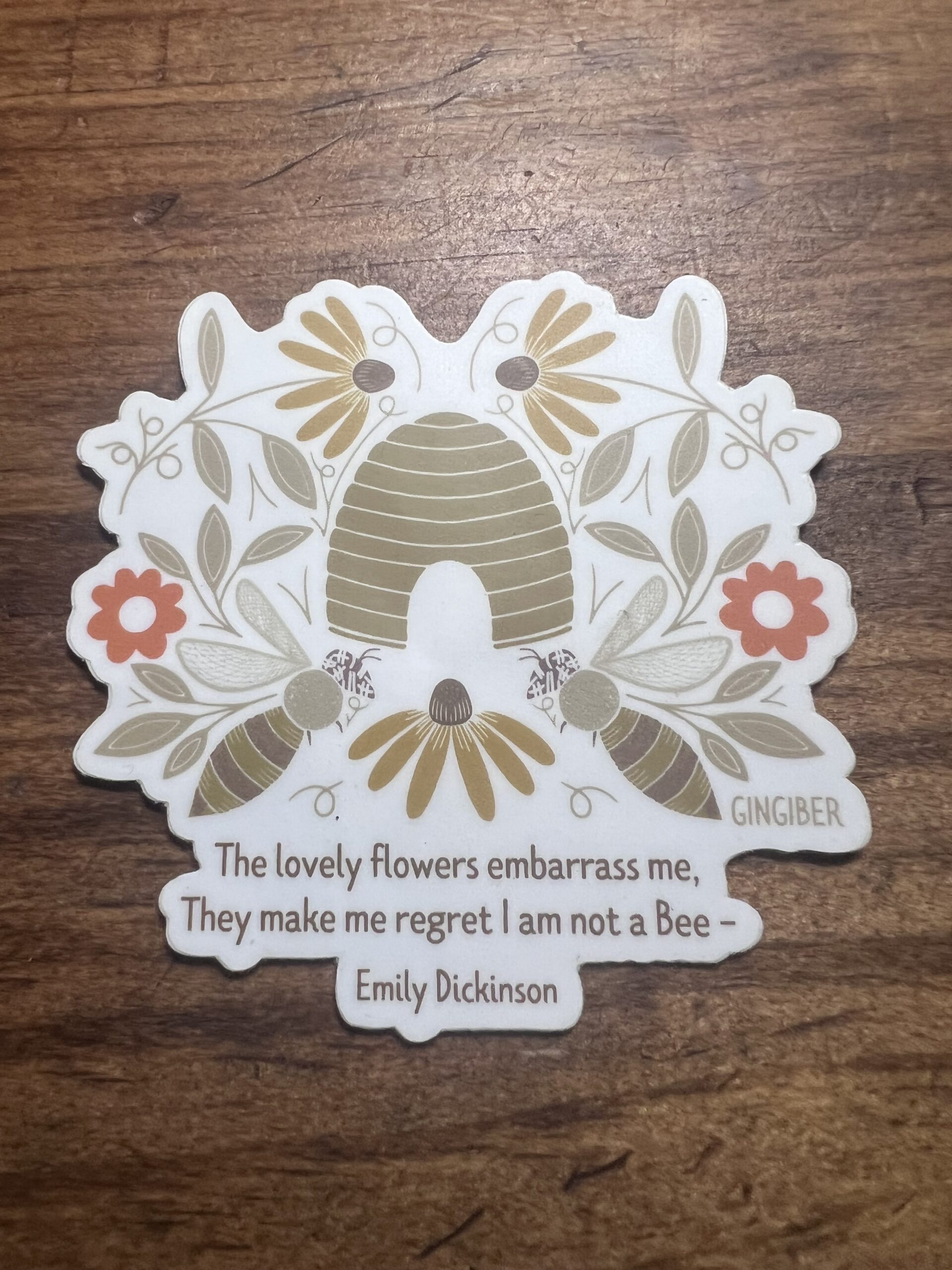 “Bee related lines of poetry such as pictured here, that do not appear in The Complete Poems of Emily Dickinson by Thomas H. Johnson made determining the exact number of bee poems penned by Dickinson challenging. Photo credit: Ross Conrad/ Dancing Bee Gardens”