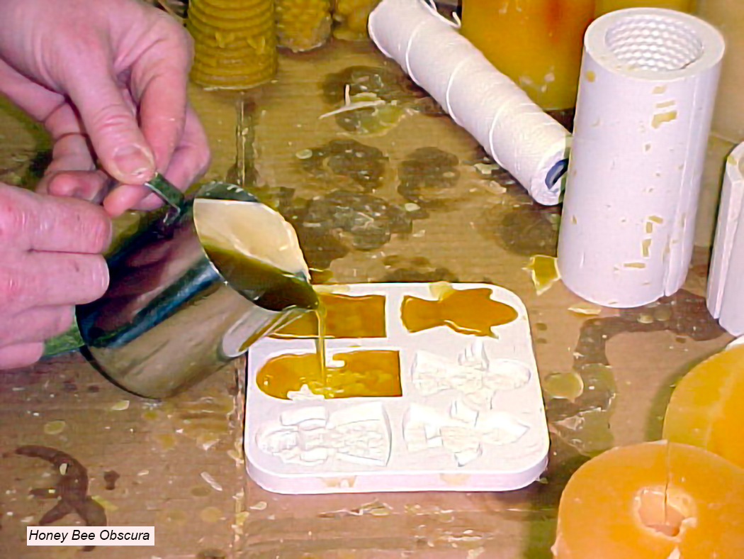 Figure 6. Pouring molded Christmas ornaments.