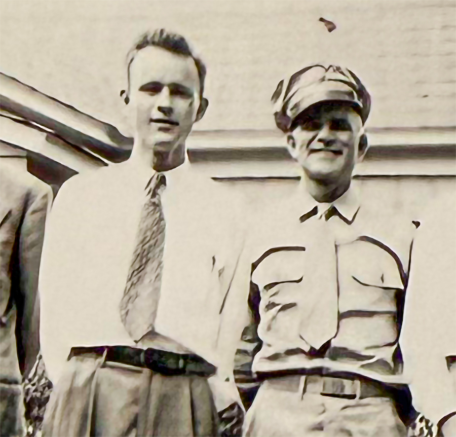 Figure 1 James Tew, my father, and Auby, my uncle.
